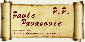 Pavle Pavasović vizit kartica